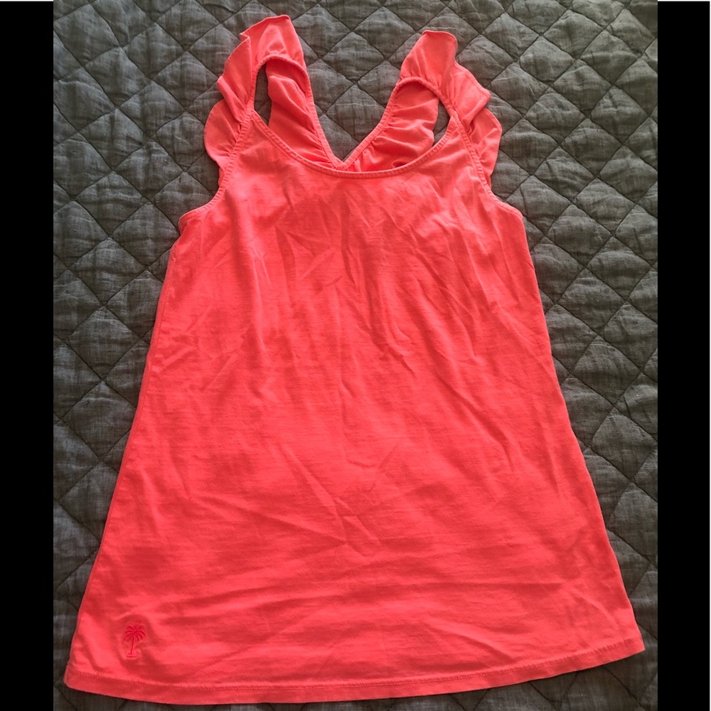 Lilly Pulitzer cross back ruffle tank xsmall